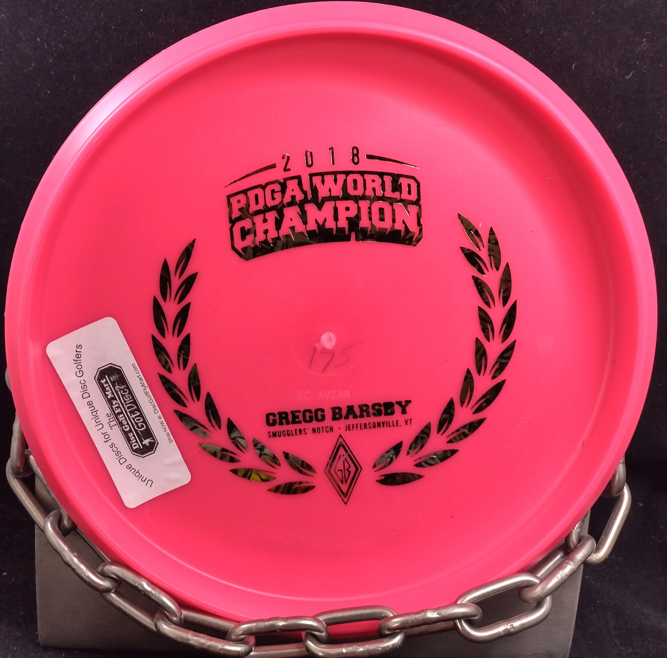 Innova Gregg Barsby 2018 World Champion Commemorative KC Pro Aviar Big Bead Putter Golf Disc