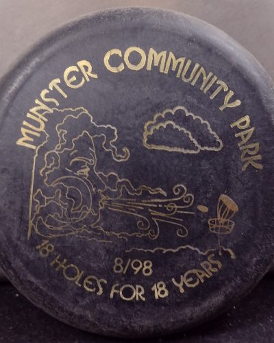 Little Flyer 1998 Munster Community Park 18 Holes for 18 Years MINI Disc Golf Marker